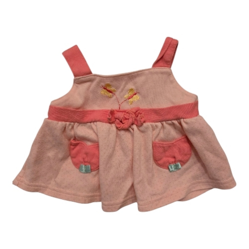 Vintage Y2k Sunshine Baby Pink Floral Embroidery Tank Tunic Top